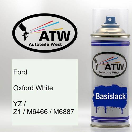 Ford, Oxford White, YZ / Z1 / M6466 / M6887: 400ml Sprühdose, von ATW Autoteile West.